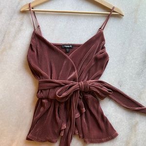 Express Faux Wrap Top